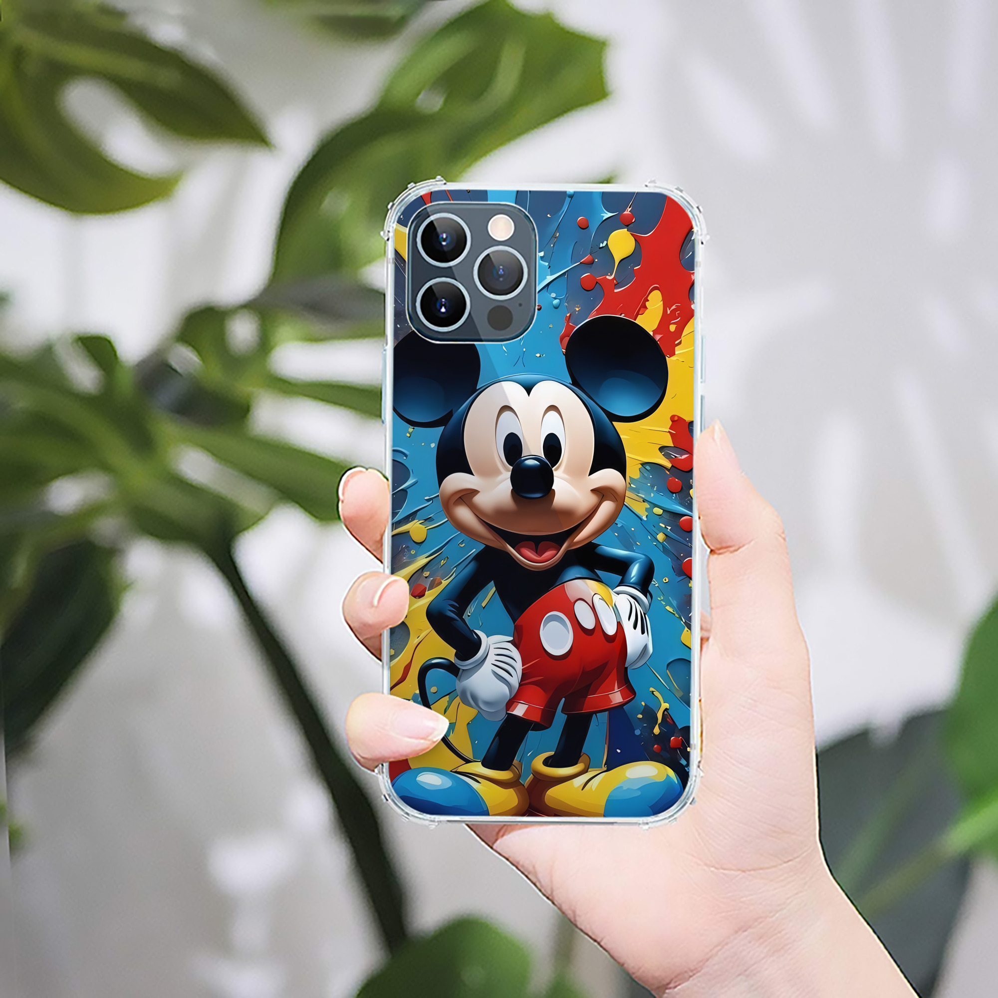 （画像用） ミッキーマウス Mickey Mouse 【iPhone 12シリーズ対応】透明スマホケース（クリアソフトケース）